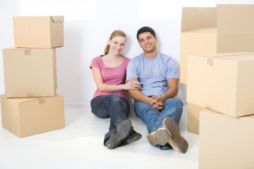 Local moving van ready for a Whitechapel flat relocation