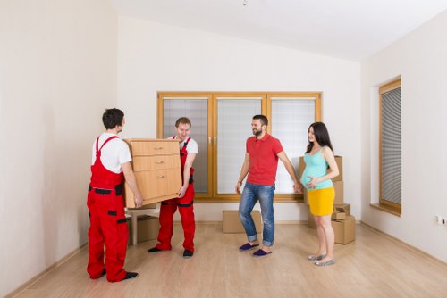 Careful transport of household items during a Whitechapel move
