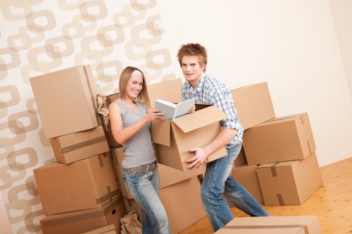 Team assessing moving risks before a delivery job