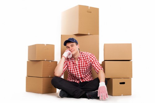 Removal team planning access and parking for a flat move in Whitechapel